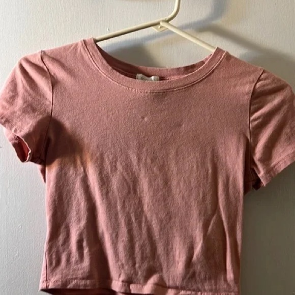 Bozzolo light pink tied in front crop top size Large - Picture 5 of 5